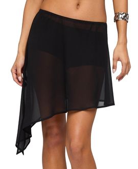 Edikted Edikted Irenah Asymmetric Sheer Chiffon Midi Skirt