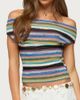 Edikted Edikted Irenea Striped Knit Off Shoulder Top, Women's at Urban Outfitters - 1