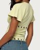 Edikted Edikted Isi Grommet Flutter Plunge Neck Top in Green, Women's at Urban Outfitters - 5