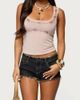 Edikted Edikted Isiadora Beaded Scoop Neck Tank Top in Light/Pink, Women's at Urban Outfitters - 3