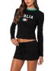 Edikted Edikted Italy Long Sleeve T-Shirt - 1