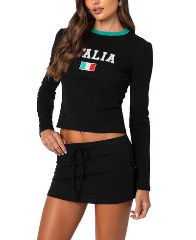 Edikted Edikted Italy Long Sleeve T-Shirt