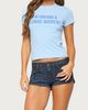 Edikted Edikted Janel Washed Denim Micro Shorts in Dark/Blue/Washed, Women's at Urban Outfitters - 1