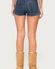Edikted Edikted Janel Washed Denim Micro Shorts in Dark/Blue/Washed, Women's at Urban Outfitters - 4