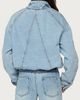 Edikted Edikted Jaysi High Neck Denim Bomber Jacket in Blue/Washed, Women's at Urban Outfitters - 5