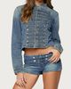 Edikted Edikted Jazzy Denim Naploeon Shorts in Light/Blue/Washed, Women's at Urban Outfitters - 2