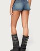 Edikted Edikted Jazzy Denim Naploeon Shorts in Light/Blue/Washed, Women's at Urban Outfitters - 4