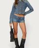 Edikted Edikted Jazzy Denim Naploeon Shorts in Light/Blue/Washed, Women's at Urban Outfitters - 5
