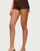 Edikted Edikted Jilly Braided Cutout Micro Shorts in Brown, Women's at Urban Outfitters - 3