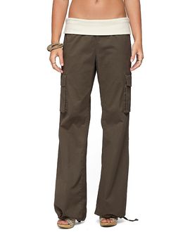 Edikted Edikted Jolee Contrast Ribbed Foldover Cargo Pants