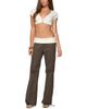 Edikted Edikted Jolee Contrast Ribbed Foldover Cargo Pants - 3