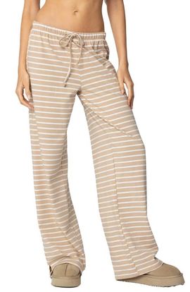 EDIKTED EDIKTED Jona Stripe Stretch Cotton Drawstring Pants