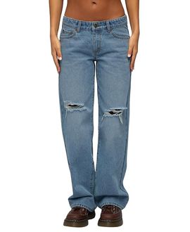 Edikted Edikted Juju Distressed Low Rise Baggy Jeans