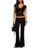 Edikted Edikted Junipar Waist Tie Flared Pants - 5