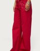 Edikted Edikted Kala Grommet Low Rise Baggy Jeans in Burgundy, Women's at Urban Outfitters - 3