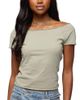 Edikted Edikted Kamalah Boat Neck Cotton T-Shirt - 1