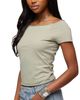 Edikted Edikted Kamalah Boat Neck Cotton T-Shirt - 4