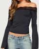 Edikted Edikted Kania Lacey Off Shoulder Top in Black, Women's at Urban Outfitters - 1