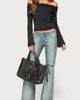 Edikted Edikted Kania Lacey Off Shoulder Top in Black, Women's at Urban Outfitters - 2