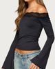 Edikted Edikted Kania Lacey Off Shoulder Top in Black, Women's at Urban Outfitters - 3
