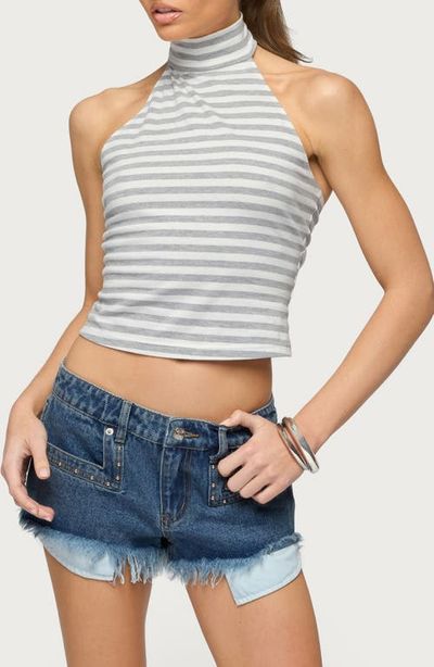EDIKTED EDIKTED Kay Stripe High Neck Halter Top