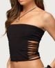 Edikted Edikted Kelcy Shredded Built In Bra Top in Black, Women's at Urban Outfitters - 3