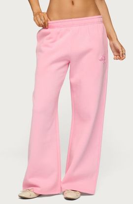 EDIKTED EDIKTED Keychain Embroidery Wide Leg Sweatpants
