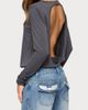 EDIKTED EDIKTED Kinslee Backless Long Sleeve T-Shirt - 2