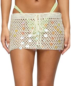 Edikted Edikted Kirah Sequin Crochet Mini Skirt