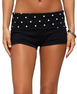 Edikted Edikted Kizzy Polka Dot Foldover Micro Shorts