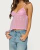 Edikted Edikted Klio Sequin Chiffon Babydoll Top in Light/Pink, Women's at Urban Outfitters - 4