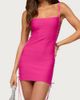 Edikted Edikted Kyomi Lace Up Bandage Dress in Pink, Women's at Urban Outfitters - 1