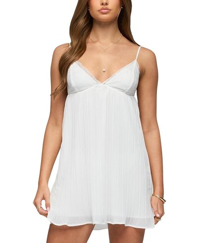 Edikted Edikted Lacey Pleated Chiffon Mini Dress