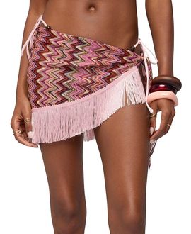 Edikted Edikted Lakelyn Fringe Zigzag Crochet Sarong