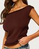 Edikted Edikted Lauria Off Shoulder Knit Top in Brown, Women's at Urban Outfitters - 3