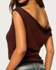 Edikted Edikted Lauria Off Shoulder Knit Top in Brown, Women's at Urban Outfitters - 5