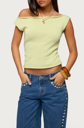 EDIKTED EDIKTED Lauria One-Shoulder Sweater