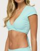 Edikted Edikted Laverne Wrap Crop Top in Turquoise, Women's at Urban Outfitters - 1