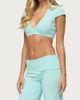 Edikted Edikted Laverne Wrap Crop Top in Turquoise, Women's at Urban Outfitters - 4