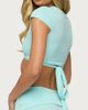 Edikted Edikted Laverne Wrap Crop Top in Turquoise, Women's at Urban Outfitters - 5