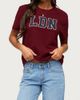 Edikted Edikted Ldn T Shirt Top in Burgundy, Women's at Urban Outfitters - 2