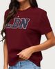 Edikted Edikted Ldn T Shirt Top in Burgundy, Women's at Urban Outfitters - 3