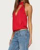 Edikted Edikted Lizah High Neck Cutout Wrap Top in Red, Women's at Urban Outfitters - 4