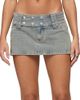 Edikted Edikted Lolah Snap Waist Denim Mini Skort - 1