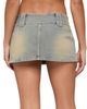 Edikted Edikted Lolah Snap Waist Denim Mini Skort - 2