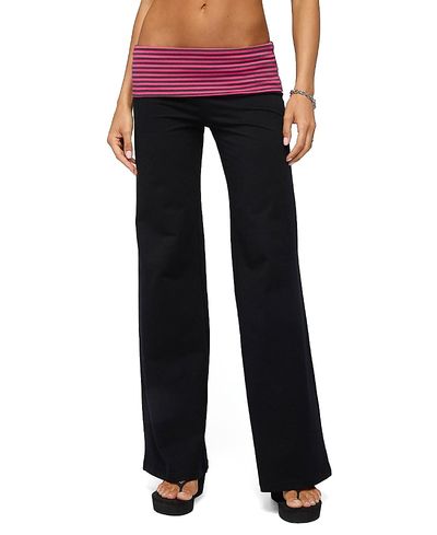 Edikted Edikted Maci Striped Foldover Pants
