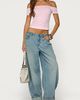 Edikted Edikted Mack Studded Off Shoulder Top in Pink, Women's at Urban Outfitters - 2