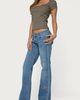 Edikted Edikted Maddex Striped Ribbed Top in Olive/And/Gray, Women's at Urban Outfitters - 2