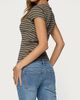 Edikted Edikted Maddex Striped Ribbed Top in Olive/And/Gray, Women's at Urban Outfitters - 4
