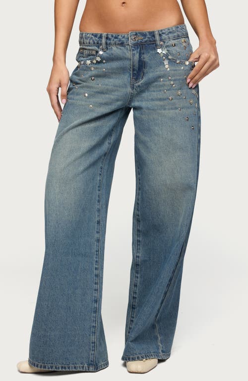EDIKTED EDIKTED Mahalia Embellished Low Rise Baggy Jeans